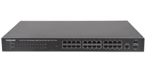 Switch Intellinet 24-Port Poe+ Web-Managed Gigabit Ethernet Sw +2Sfp