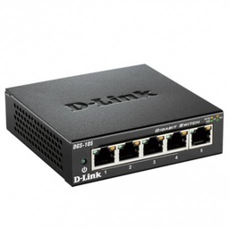 [DGS-105/E] Switch D-Link 5-Port 10/100/1000Base-T Unmanaged Metal Desktop