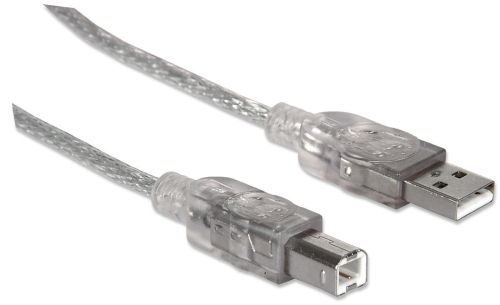 [333405] Intellinet Cable Usb 2.0  Transparent Gris 1.8 (Par 50 Pcs)