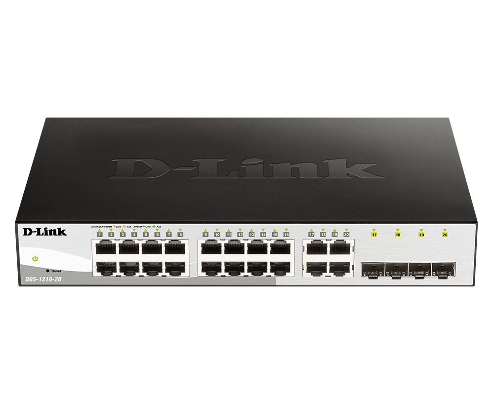 [DGS-1210-20] Switch D-Link 16-Port 10/100/1000 + 4 Sfp Ports